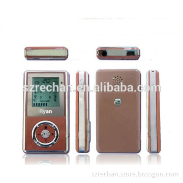 Mini Electronic pulse massager with tens electrode pads rechargeable with lithium battery with large lcd screen REC-210
